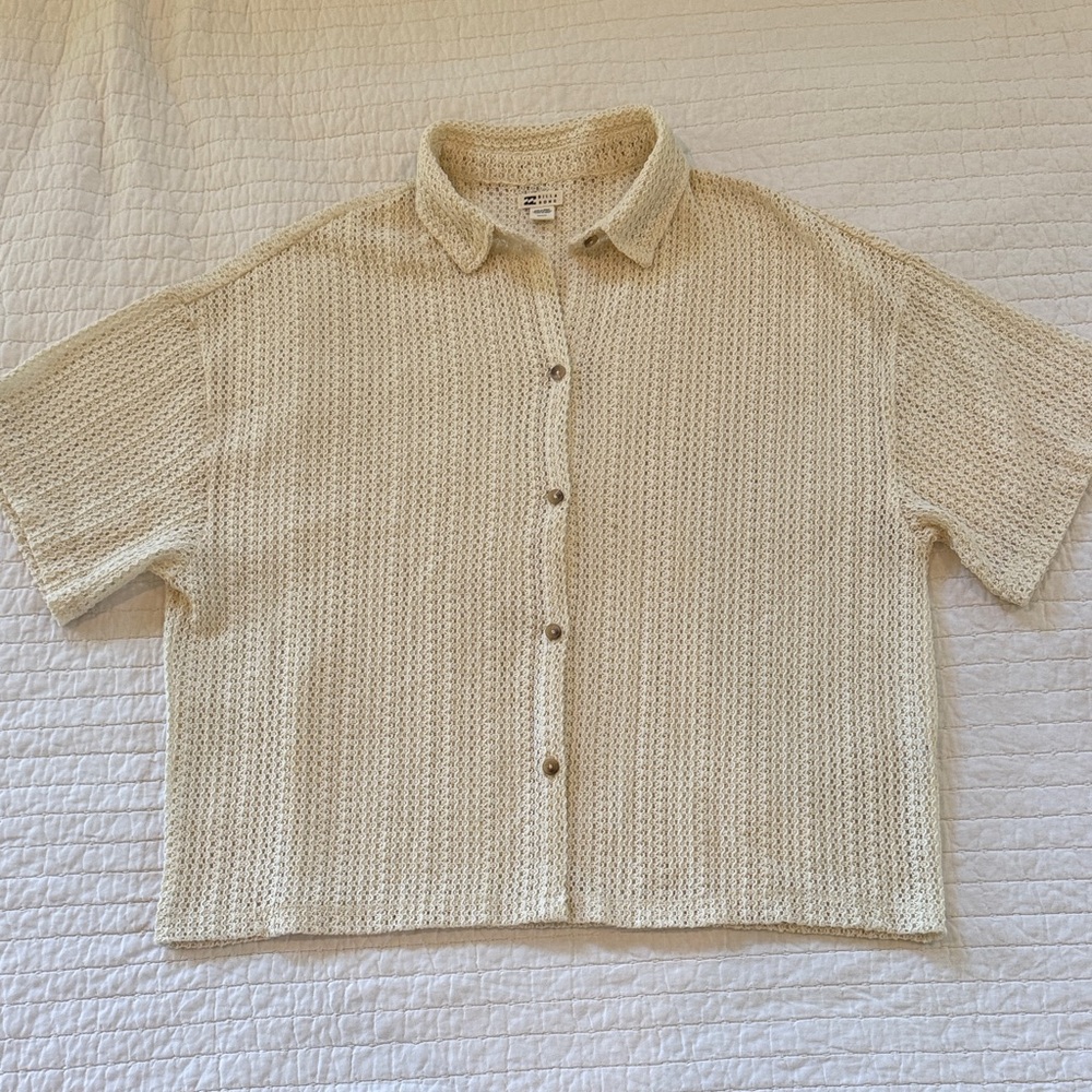 Billabong Beach Knit Cover Up Shirt - Medium - Picture 6 of 8